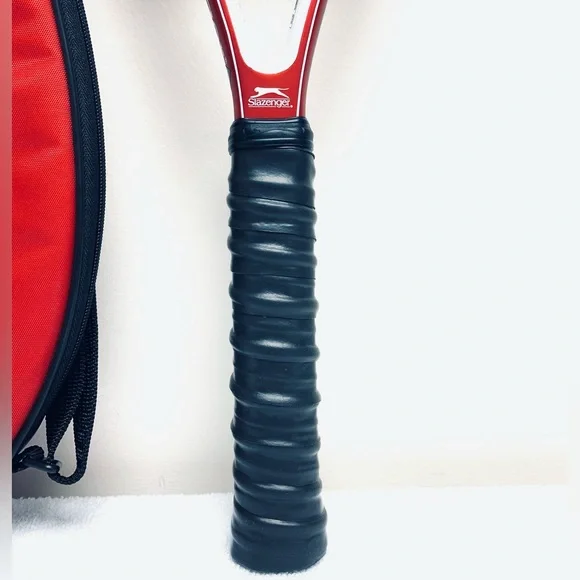 Pristine SLAZENGER TYPE TWO NK Tennis Racket w/ Racquet Cover + NEW Comfort Grip - Picture 5 of 13